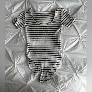 american eagle striped bodysuit